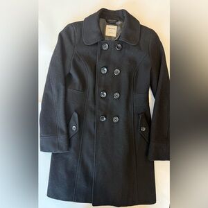 Black wool Pea Coat vintage old navy